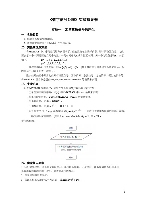 《数字信号处理》实验讲义(信息计算)