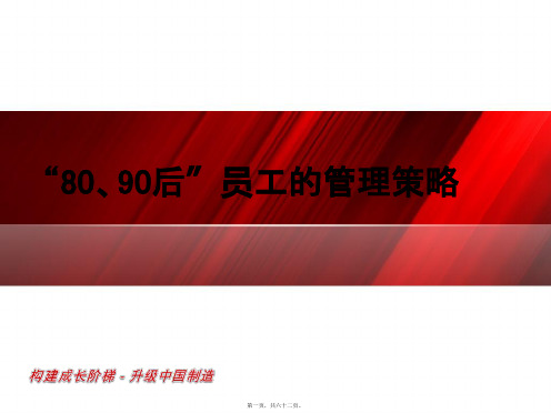 8090后员工管理培训资料(共62PPT)