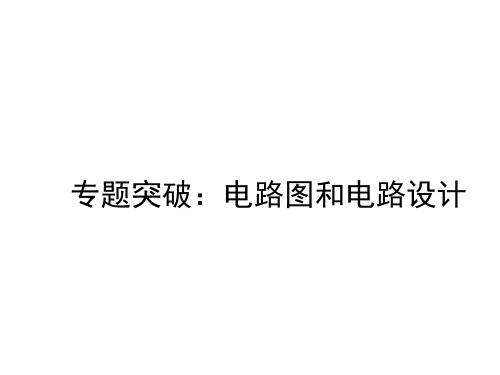 人教版物理九年级全一册 专题突破：电路图和电路设计 