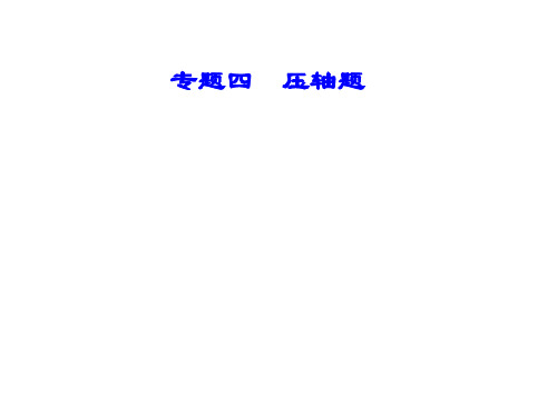 陕西省中考数学 专题聚焦四 压轴题课件