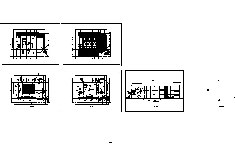 某地九班幼儿园社区服务中心建筑图CAD图纸