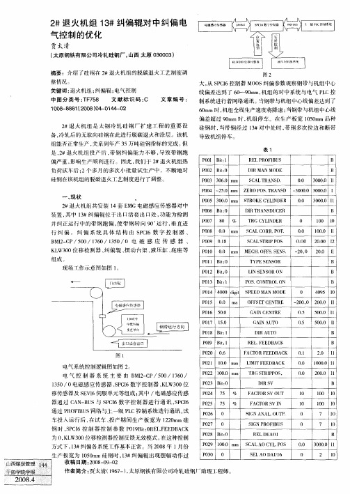 2#退火机组13#纠偏辊对中纠偏电气控制的优化