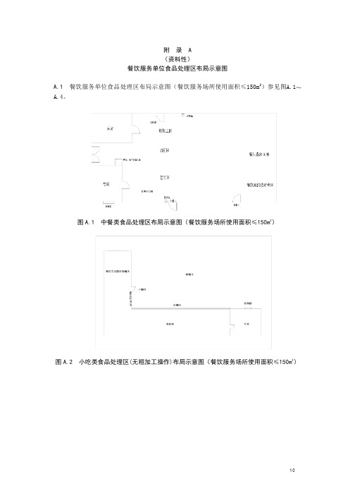 餐饮服务单位食品处理区布局示意图、主要设备设施配置指引、食品加工制作流程