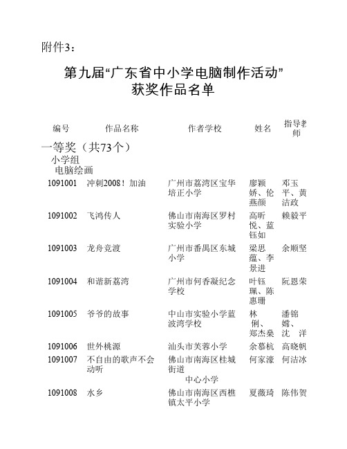 第九届_广东省中小学电脑制作活动_