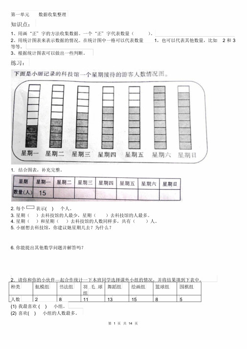 人教版二年级下册数学总复习资料