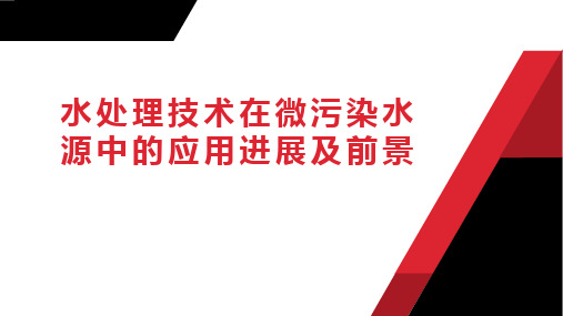 拓展——水处理技术在微污染水源中的应用进展及前景