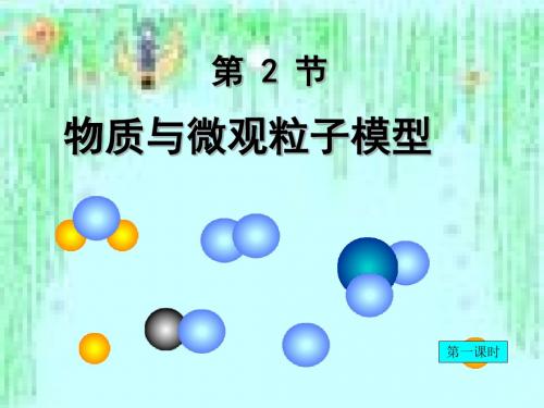 八年级科学物质与微观粒子模型1