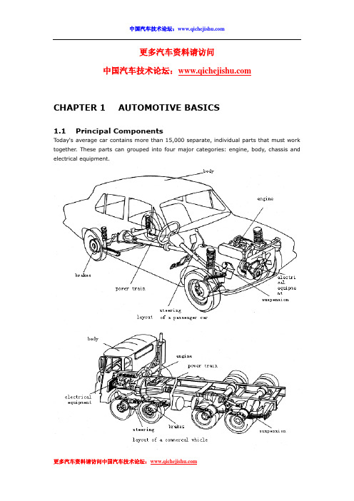 AUTOMOTIVE BASICS车辆工程专业英语