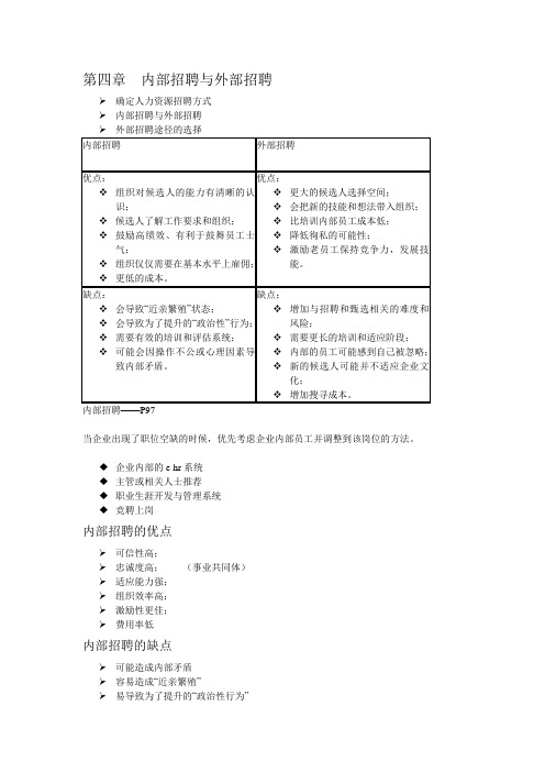 第四章  内部招聘与外部招聘