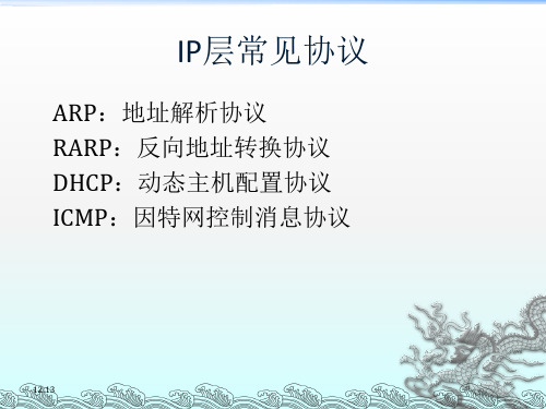 IP层常用协议ARP、RARP、DHCP、ICMP简介