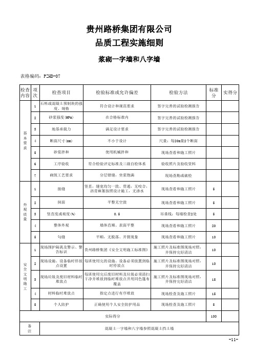 7浆砌一字墙和八字墙