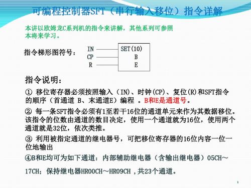 可编程控制器SFT串行输入移位指令详解