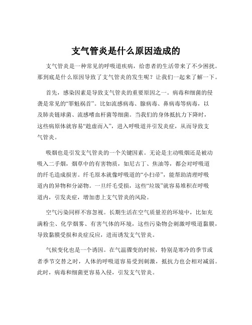 支气管炎是什么原因造成的