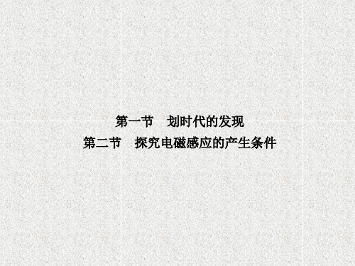 划时代的发现、探究感应电流的产生条件 课件