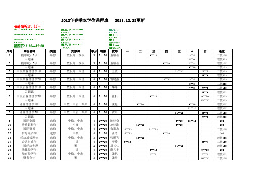 CCER课表