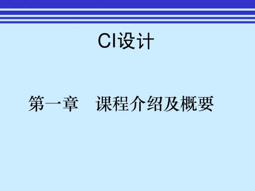 CI设计第一讲