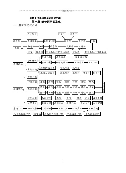 必修2遗传与进化知识点汇编精编版