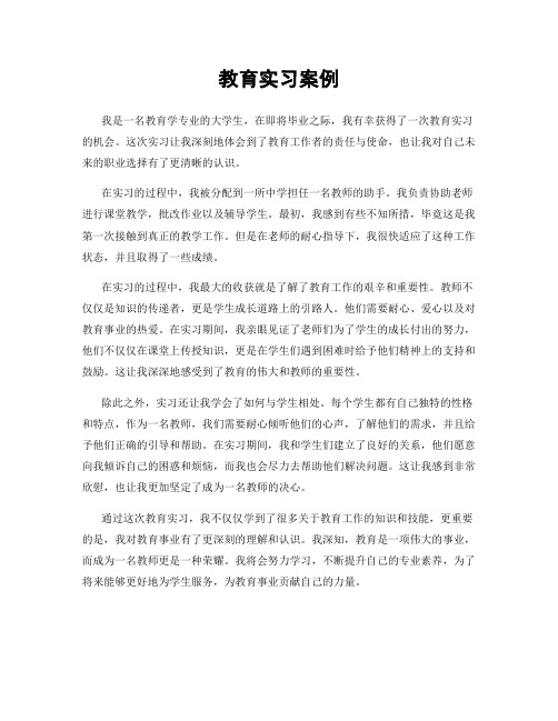 教育实习案例