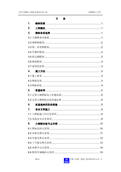 万科2.3期大钢模板方案