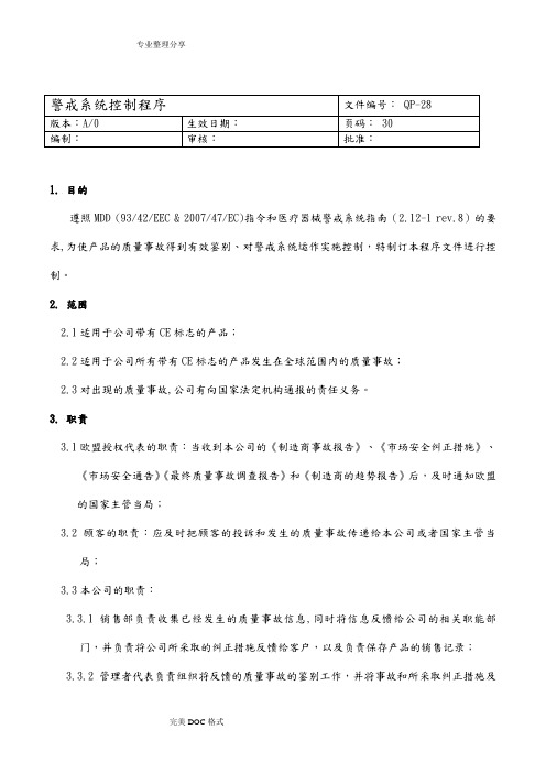 警戒系统控制程序文件