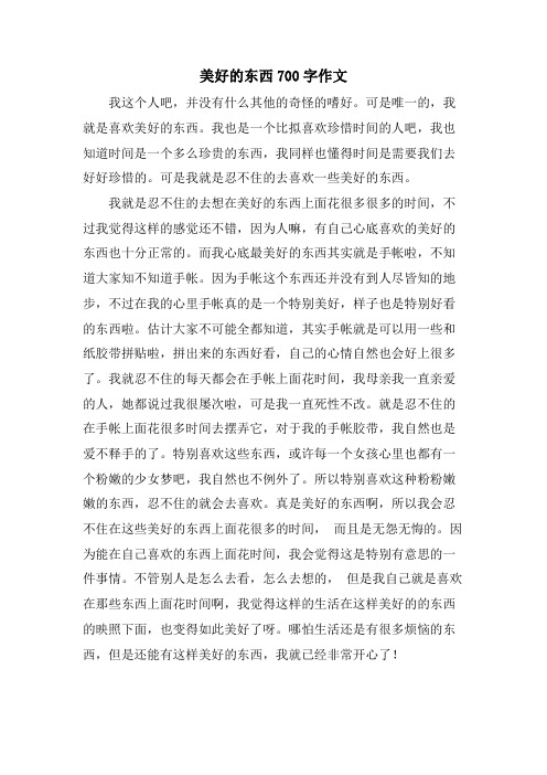 美好的东西700字作文