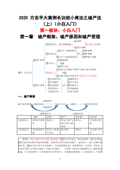 1方志平民法民诉小商大案例讲义1：1破产法(小白入门板块1)