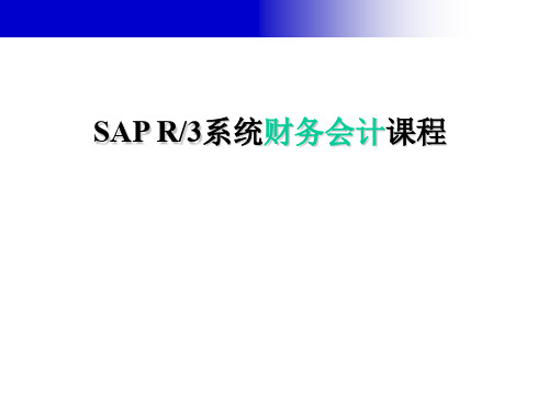 SAP财务会计培训(FI)(PPT167页)