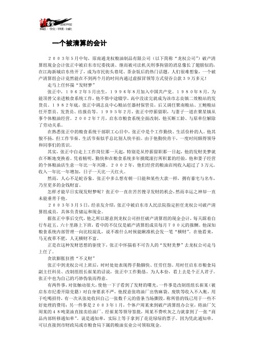 【中国腐败纪实】一个被清算的会计