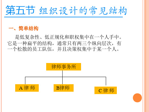 组织设计的常见结构