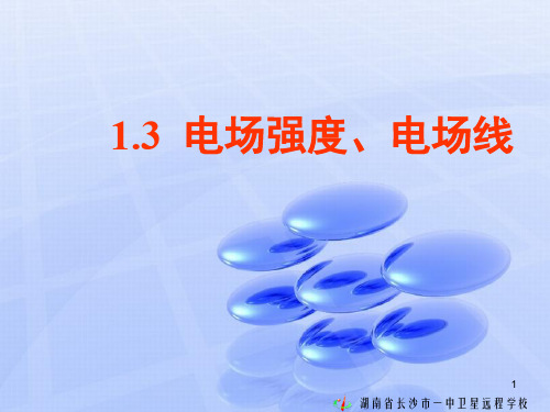高二年级物理精品课件 1.3 电场强度、电场线