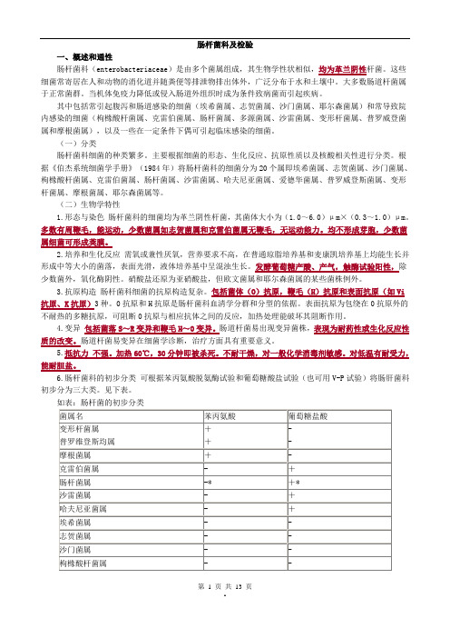 2017年主管检验技师考试微生物检验讲义第14章肠杆菌科及检验