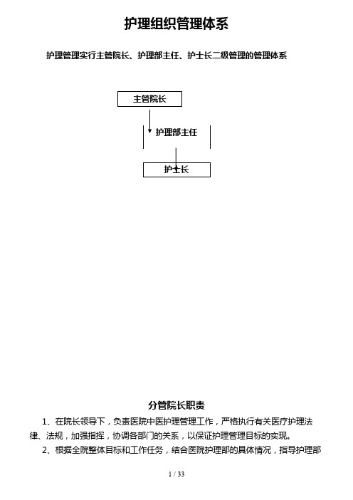 护理组织管理体系