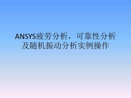 ansys疲劳可靠性及随机振动分析