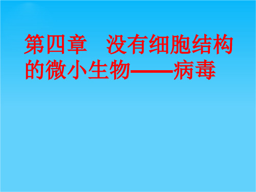 七年级生物上册 第一节没有细胞结构的微小生物课件 人教新目标版