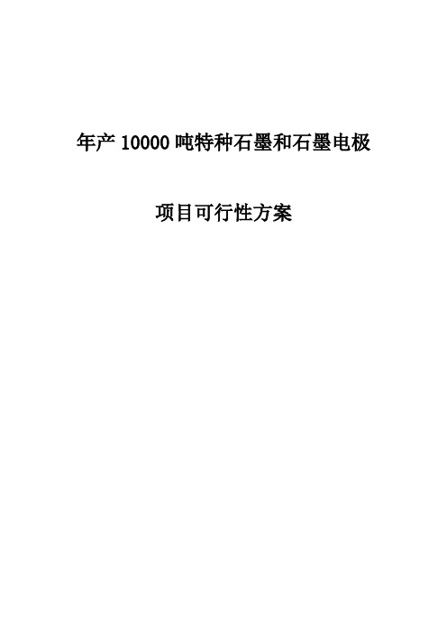 年产10000吨特种石墨和石墨电极项目可行性研究报告