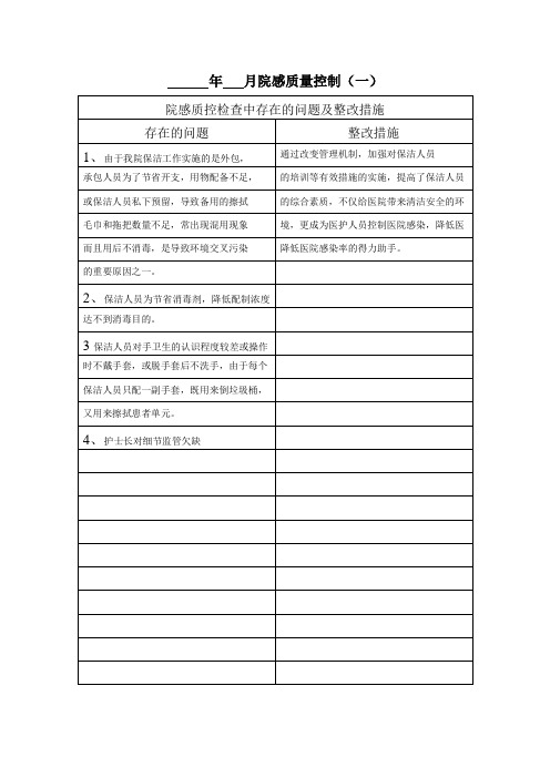 院感质控检查表7