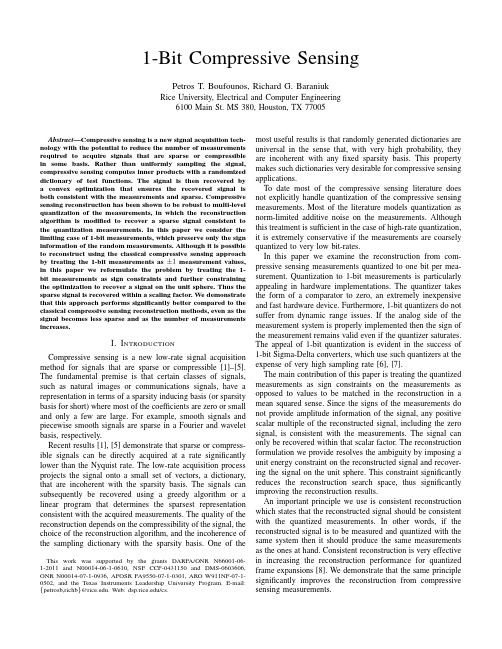 1-Bit Compressive Sensing