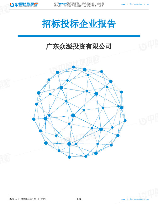 广东众源投资有限公司-招投标数据分析报告