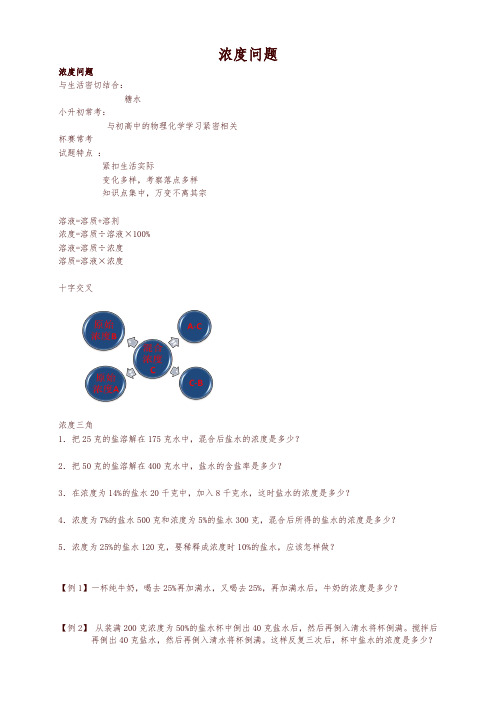 小升初数学-浓度问题