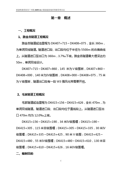 隧道超前地质预报管理办法