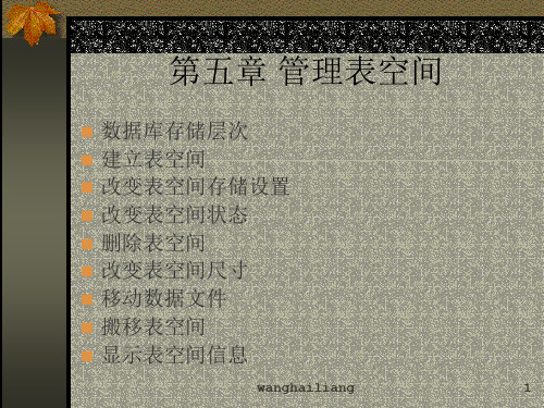 数据库管理表空间概述