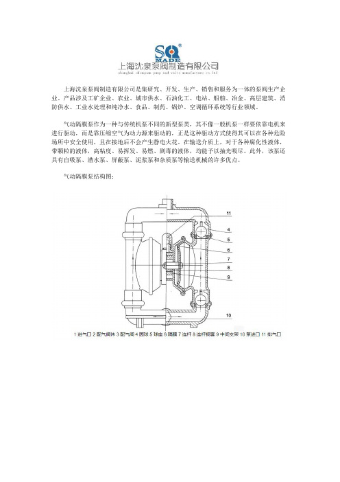 气动隔膜泵详细结构图