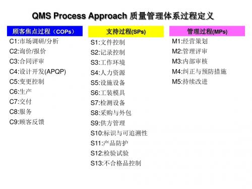 QMSProcess质量管理体系提问表乌龟图