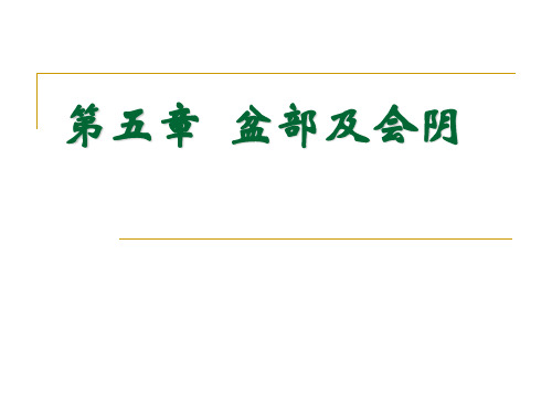 山医断层解剖学-盆部与会阴