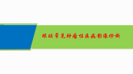 眼眶常见肿瘤性疾病影像诊断