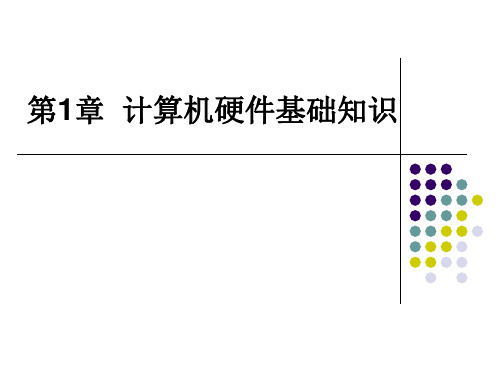 第1章计算机硬件基础知识精品PPT课件