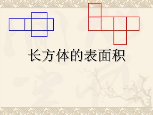 五年级数学下册 长方体的表面积3课件 沪教版