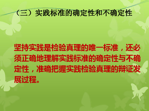 马克思主义 实践标准的确定性和不确定性