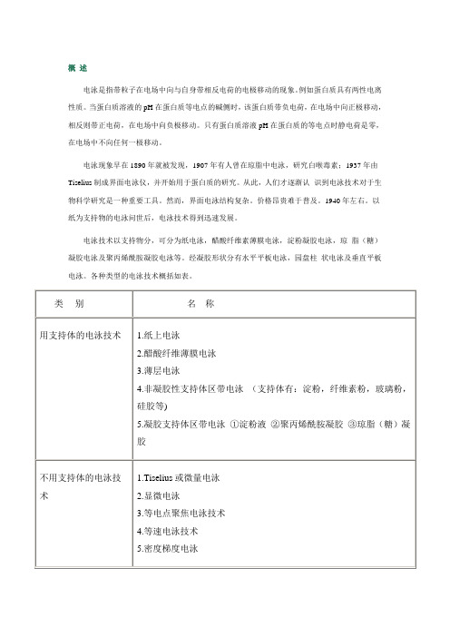 分子生物学常用电泳技术