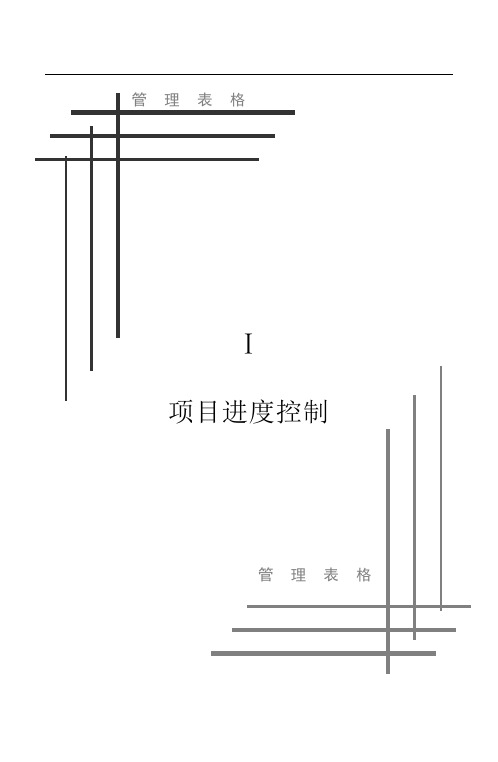 项目管理相关表格(计划类)